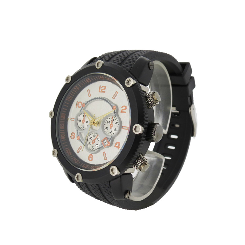 大圓表盤優(yōu)質(zhì)PVC表帶休閑運(yùn)動(dòng)男式防水腕表