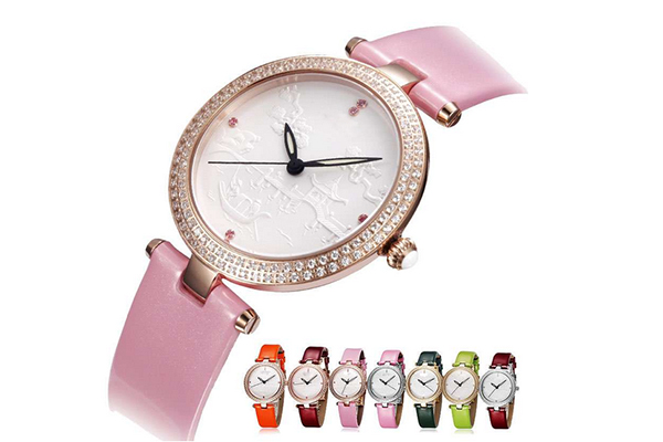 穩(wěn)達(dá)時手表生產(chǎn)廠家鑲石女士手表