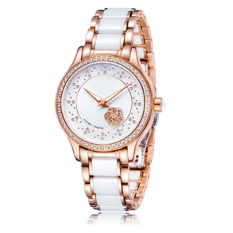 機(jī)械手表加工廠(chǎng)供應(yīng)商女士陶瓷款式可定制_穩(wěn)達(dá)