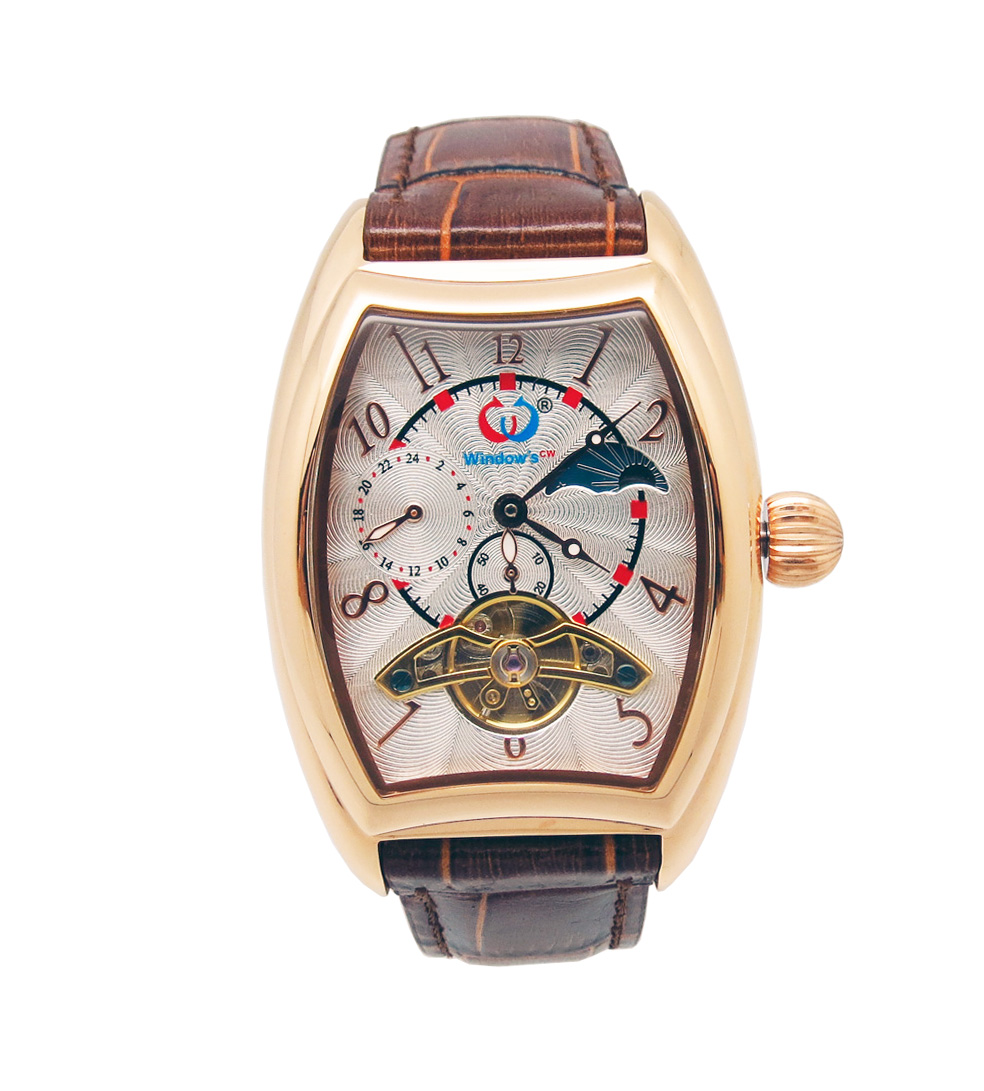 手表定做廠家供應(yīng)酒桶形不銹鋼機(jī)械手表定制代工【穩(wěn)達(dá)時鐘表】