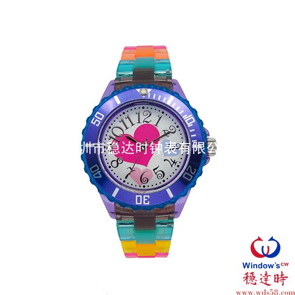 多色朔料帶手表