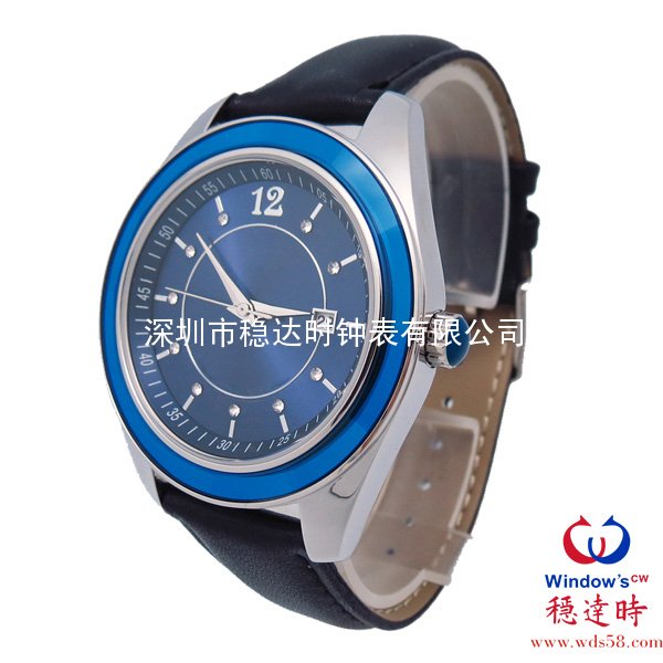 真皮帶不銹鋼禮品手表