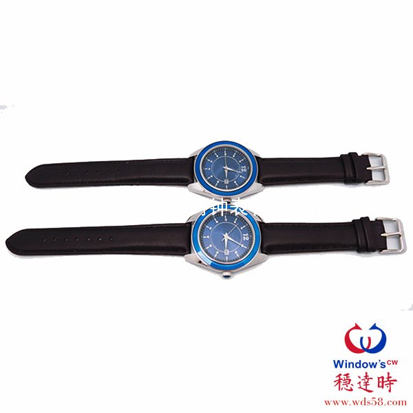 真皮帶不銹鋼禮品手表