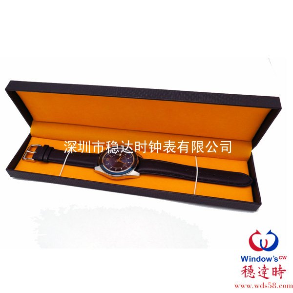 真皮帶不銹鋼禮品手表