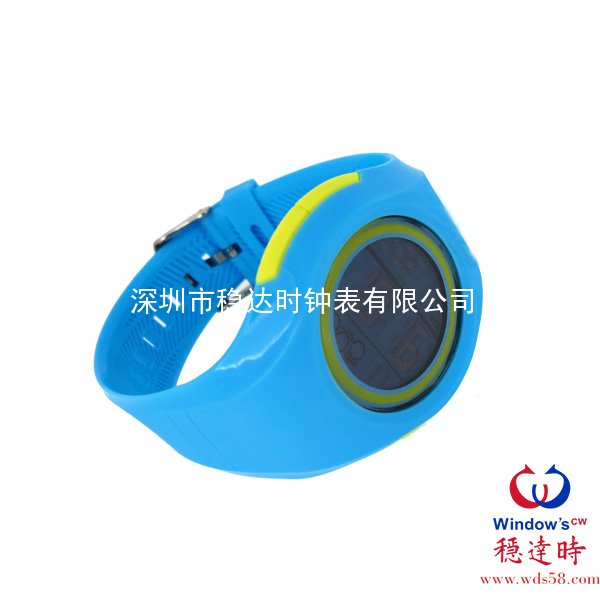 藍(lán)色硅膠電子表工廠