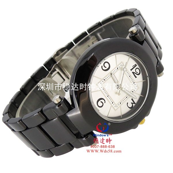 穩(wěn)達時時尚陶瓷表帶精品女士手表定做