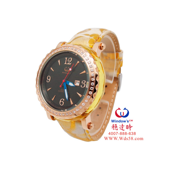 穩(wěn)達時可拆換diy水晶殼禮品手表定制