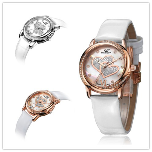 穩(wěn)達(dá)時(shí)手表定制廠家定制女式時(shí)尚石英皮帶防水手表