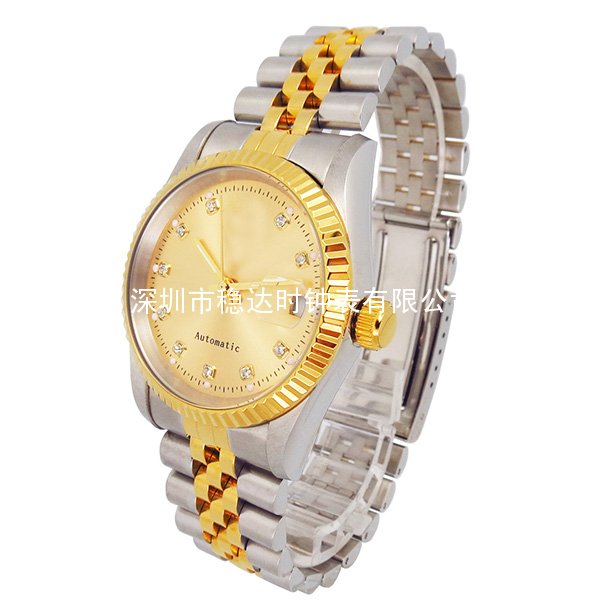 穩(wěn)達時男士皇冠不銹鋼手表廠家