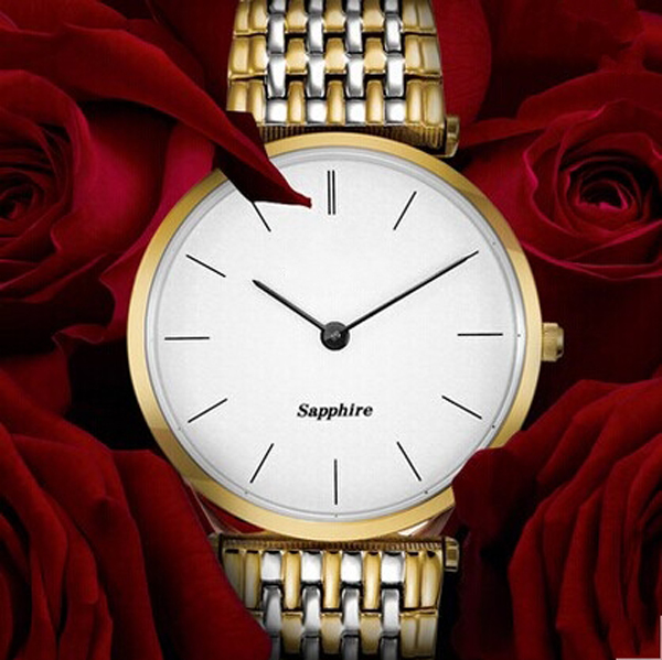 穩(wěn)達(dá)時禮品手表工廠供應(yīng)不銹鋼套裝情侶禮品手表定制代工