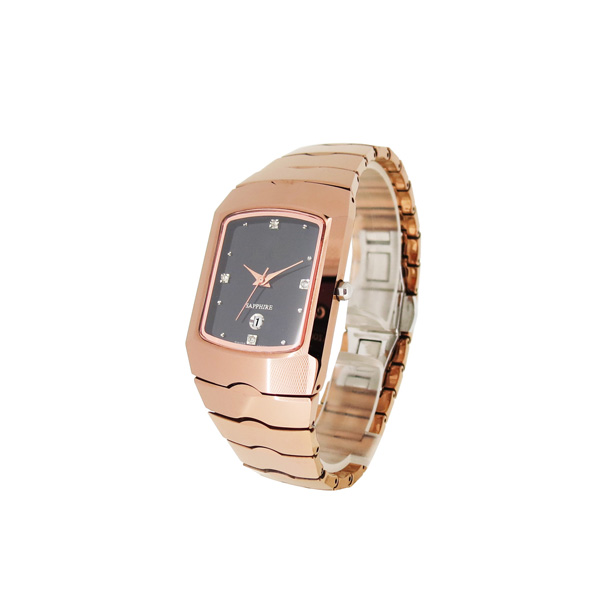 穩(wěn)達(dá)時(shí)玫瑰金特色鎢鋼手表定做工廠