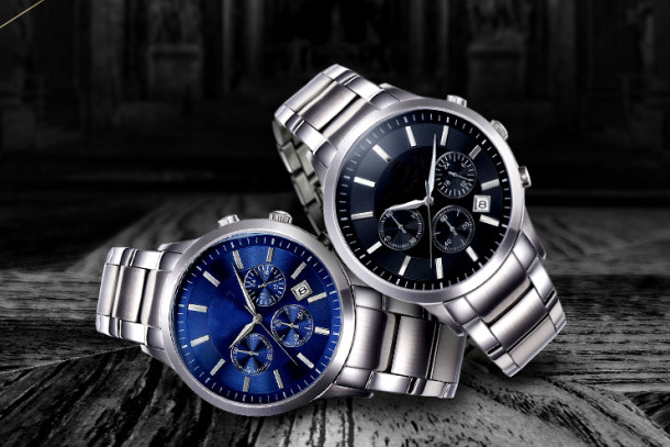 六針小秒男士不銹鋼手表 廣州手表廠—穩(wěn)達時