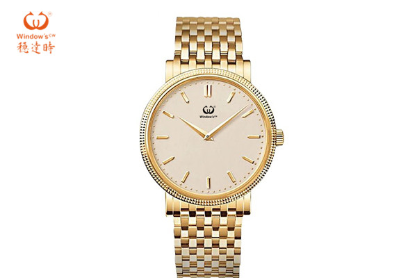 經(jīng)典金色鋼帶腕表定制供應(yīng) 穩(wěn)達(dá)時(shí)
