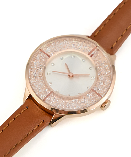 時(shí)尚溢彩流沙女士腕表 穩(wěn)達(dá)時(shí)廠家批量定制