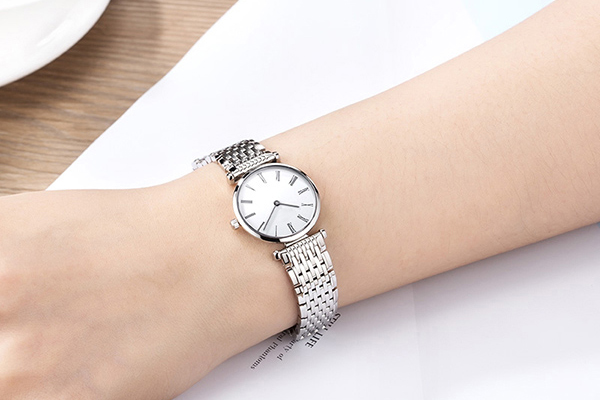 纖薄款鋼帶女士禮品手表定做