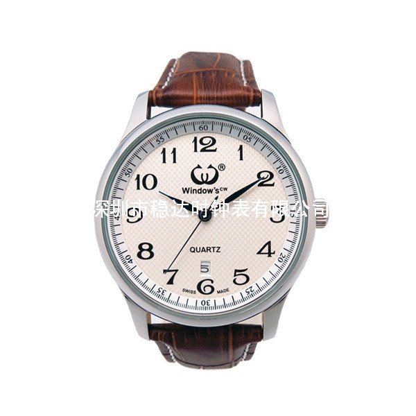 簡(jiǎn)約經(jīng)典商務(wù)手表真皮表帶男士手表定制