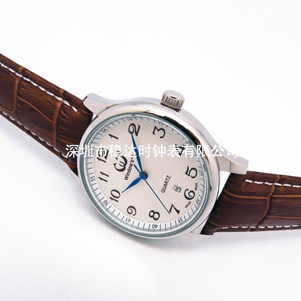簡(jiǎn)約經(jīng)典商務(wù)手表真皮表帶男士手表定制