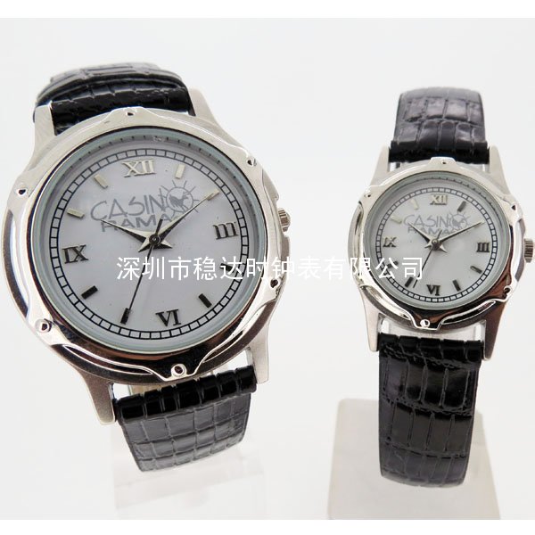 古典簡約含蓄魅力特色真皮表防水禮品情侶手表定制